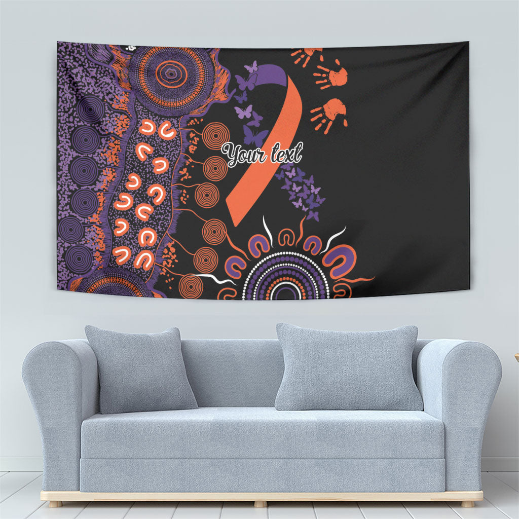 Australia Psoriasis Support Personalised Tapestry Aboriginal Ribbon Dot Painting