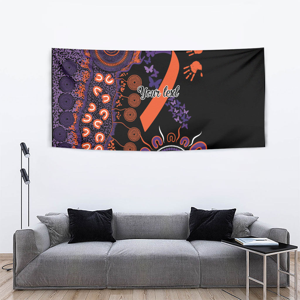 Australia Psoriasis Support Personalised Tapestry Aboriginal Ribbon Dot Painting