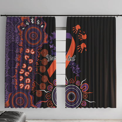 Australia Psoriasis Support Personalised Window Curtain Aboriginal Ribbon Dot Painting