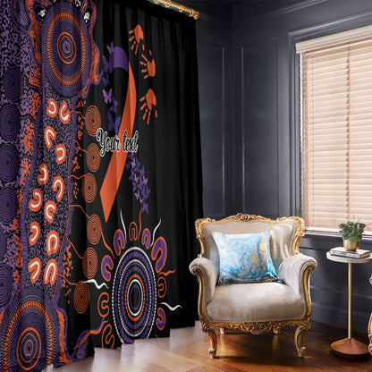 Australia Psoriasis Support Personalised Window Curtain Aboriginal Ribbon Dot Painting