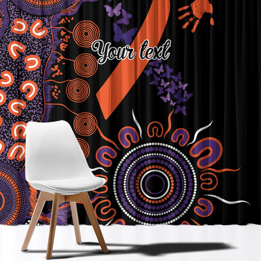 Australia Psoriasis Support Personalised Window Curtain Aboriginal Ribbon Dot Painting