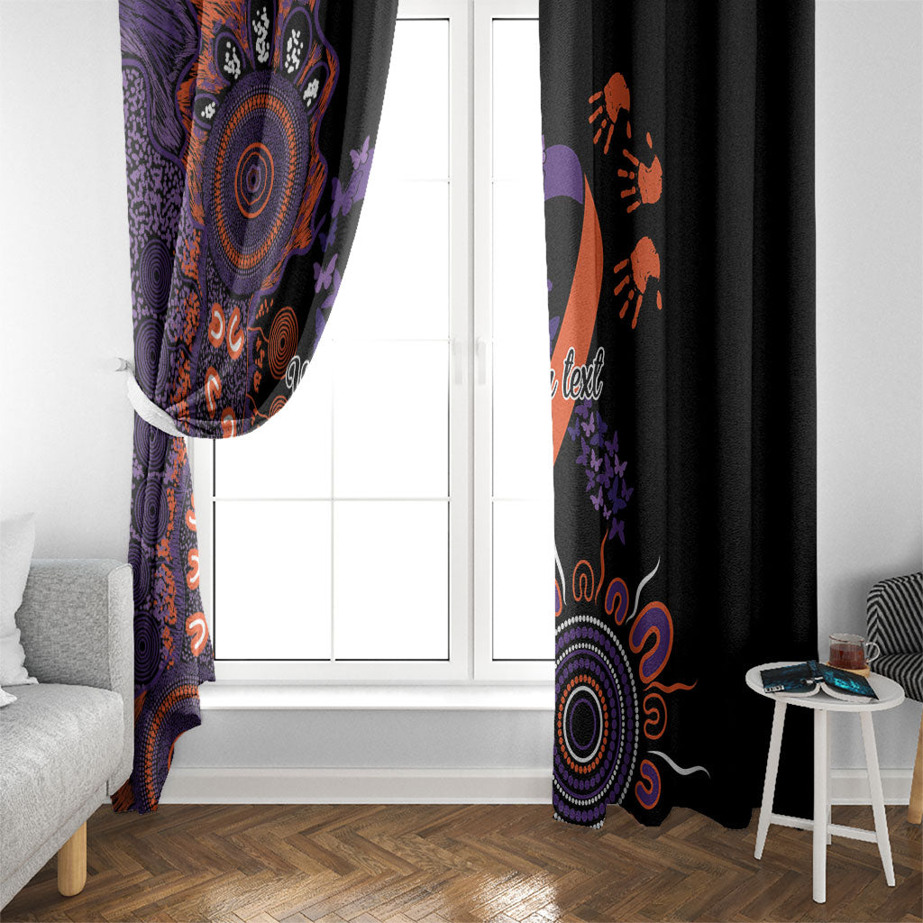 Australia Psoriasis Support Personalised Window Curtain Aboriginal Ribbon Dot Painting