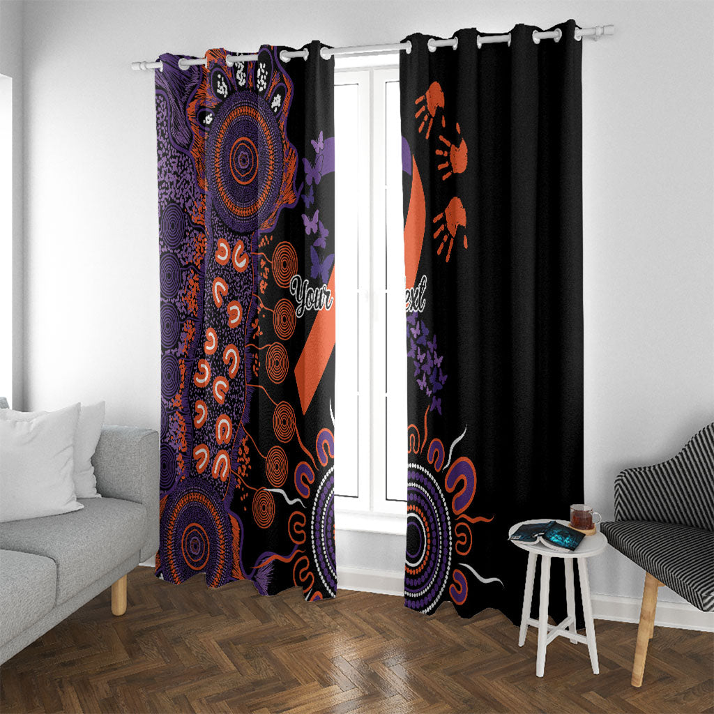 Australia Psoriasis Support Personalised Window Curtain Aboriginal Ribbon Dot Painting