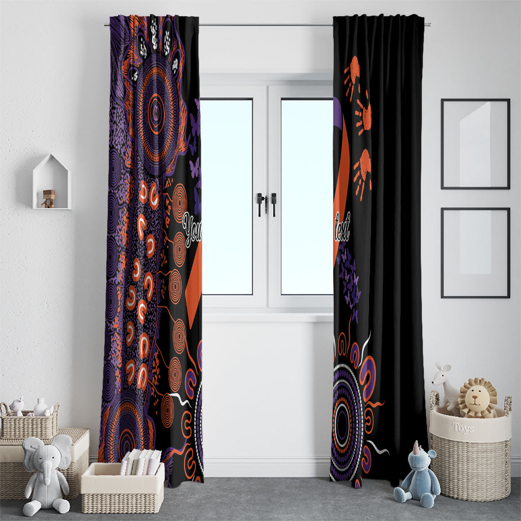 Australia Psoriasis Support Personalised Window Curtain Aboriginal Ribbon Dot Painting
