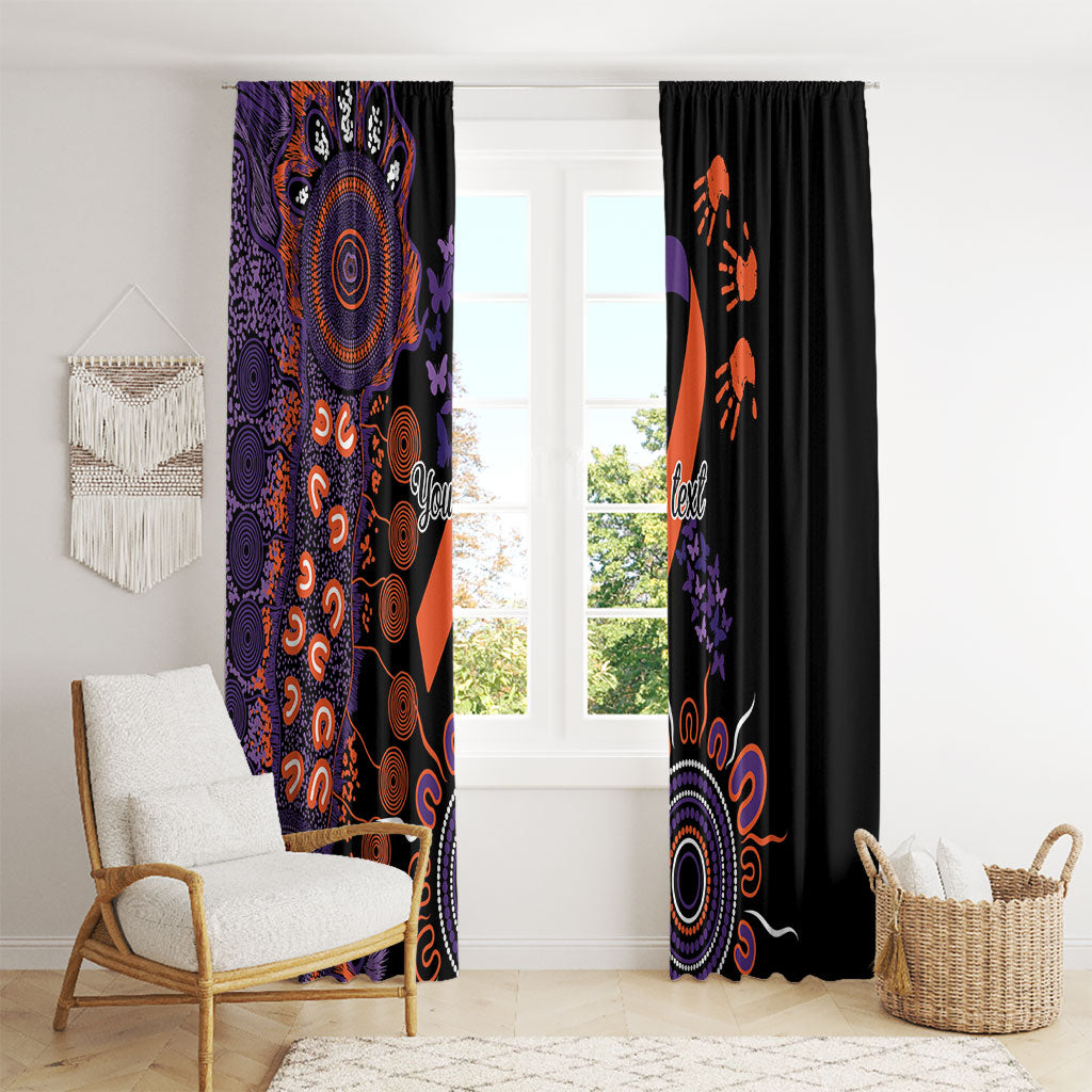 Australia Psoriasis Support Personalised Window Curtain Aboriginal Ribbon Dot Painting