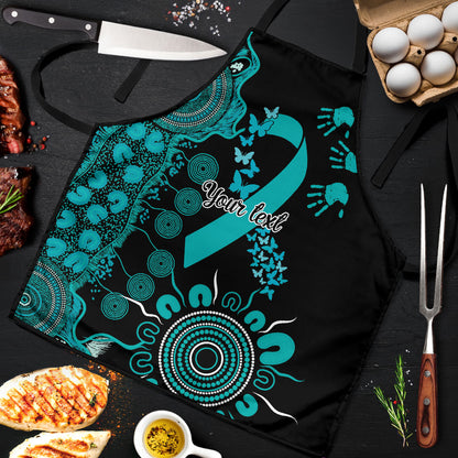 Australia PTSD Support Healing From Trauma Personalised Apron Aboriginal Ribbon Dot Painting
