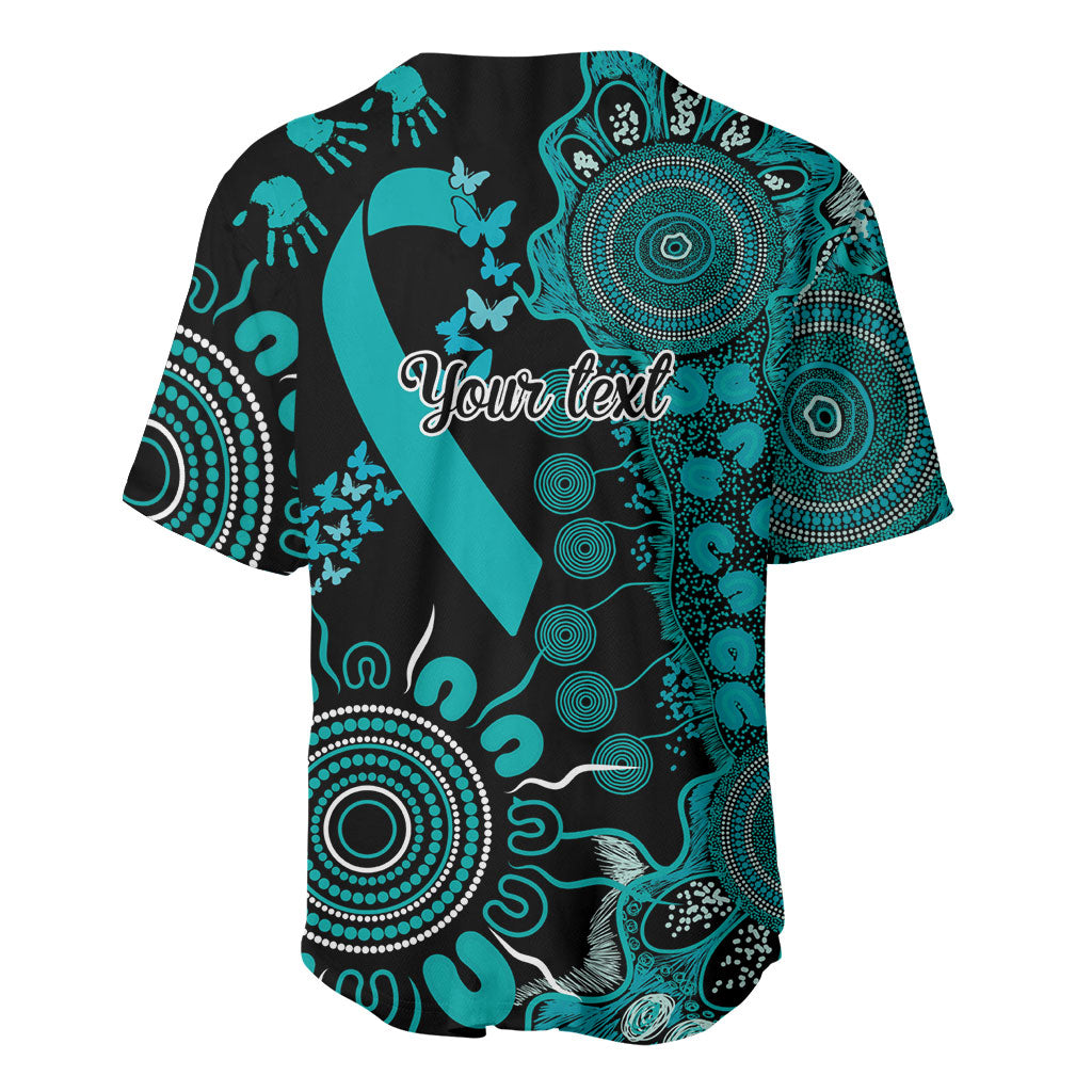 Australia PTSD Support Healing From Trauma Personalised Baseball Jersey Aboriginal Ribbon Dot Painting
