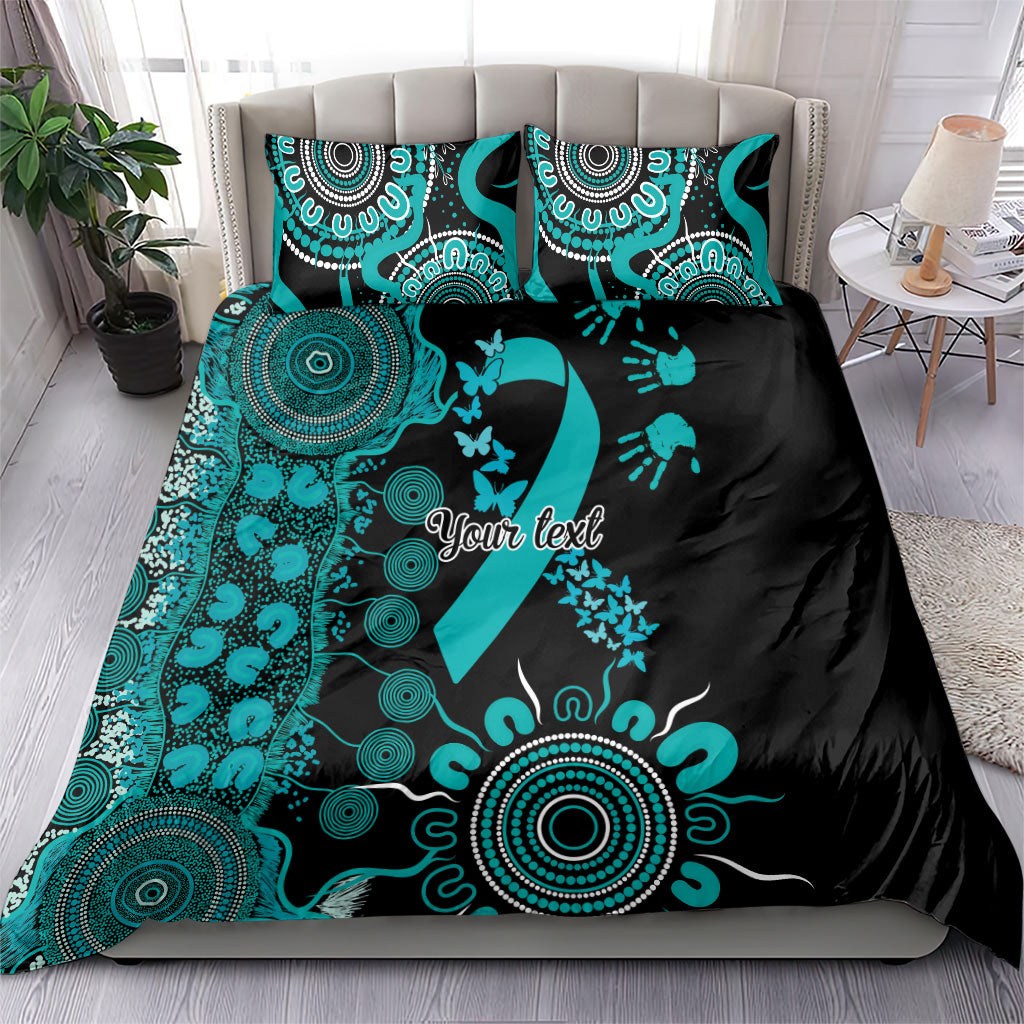 Australia PTSD Support Healing From Trauma Personalised Bedding Set Aboriginal Ribbon Dot Painting