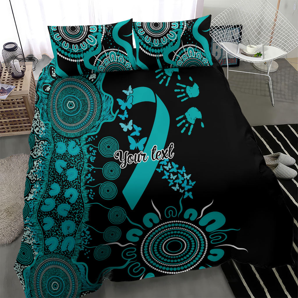Australia PTSD Support Healing From Trauma Personalised Bedding Set Aboriginal Ribbon Dot Painting