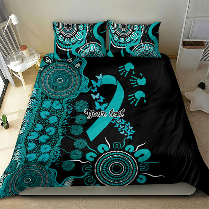 Australia PTSD Support Healing From Trauma Personalised Bedding Set Aboriginal Ribbon Dot Painting