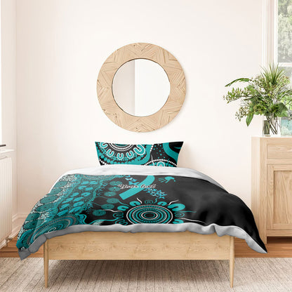 Australia PTSD Support Healing From Trauma Personalised Bedding Set Aboriginal Ribbon Dot Painting