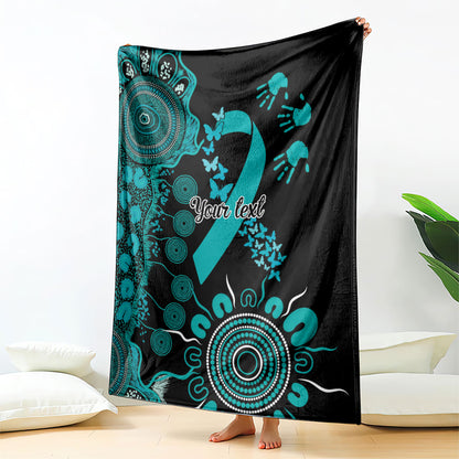 Australia PTSD Support Healing From Trauma Personalised Blanket Aboriginal Ribbon Dot Painting