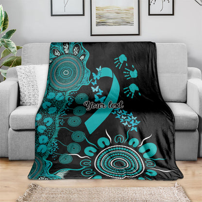 Australia PTSD Support Healing From Trauma Personalised Blanket Aboriginal Ribbon Dot Painting