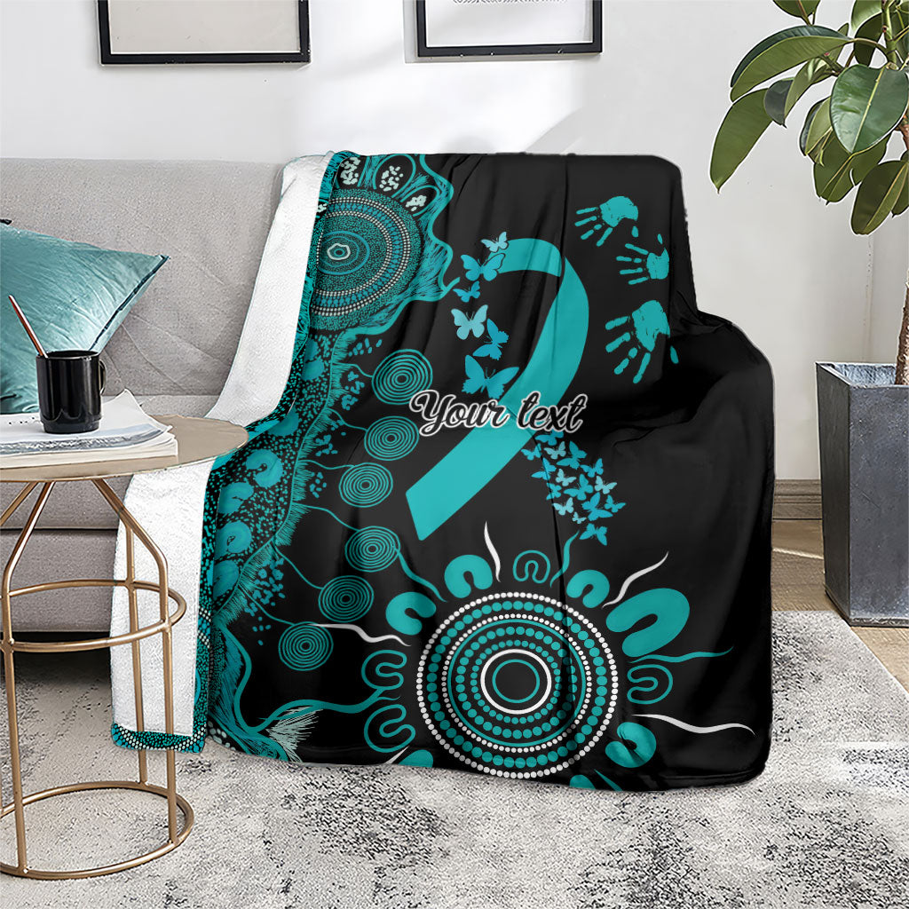 Australia PTSD Support Healing From Trauma Personalised Blanket Aboriginal Ribbon Dot Painting