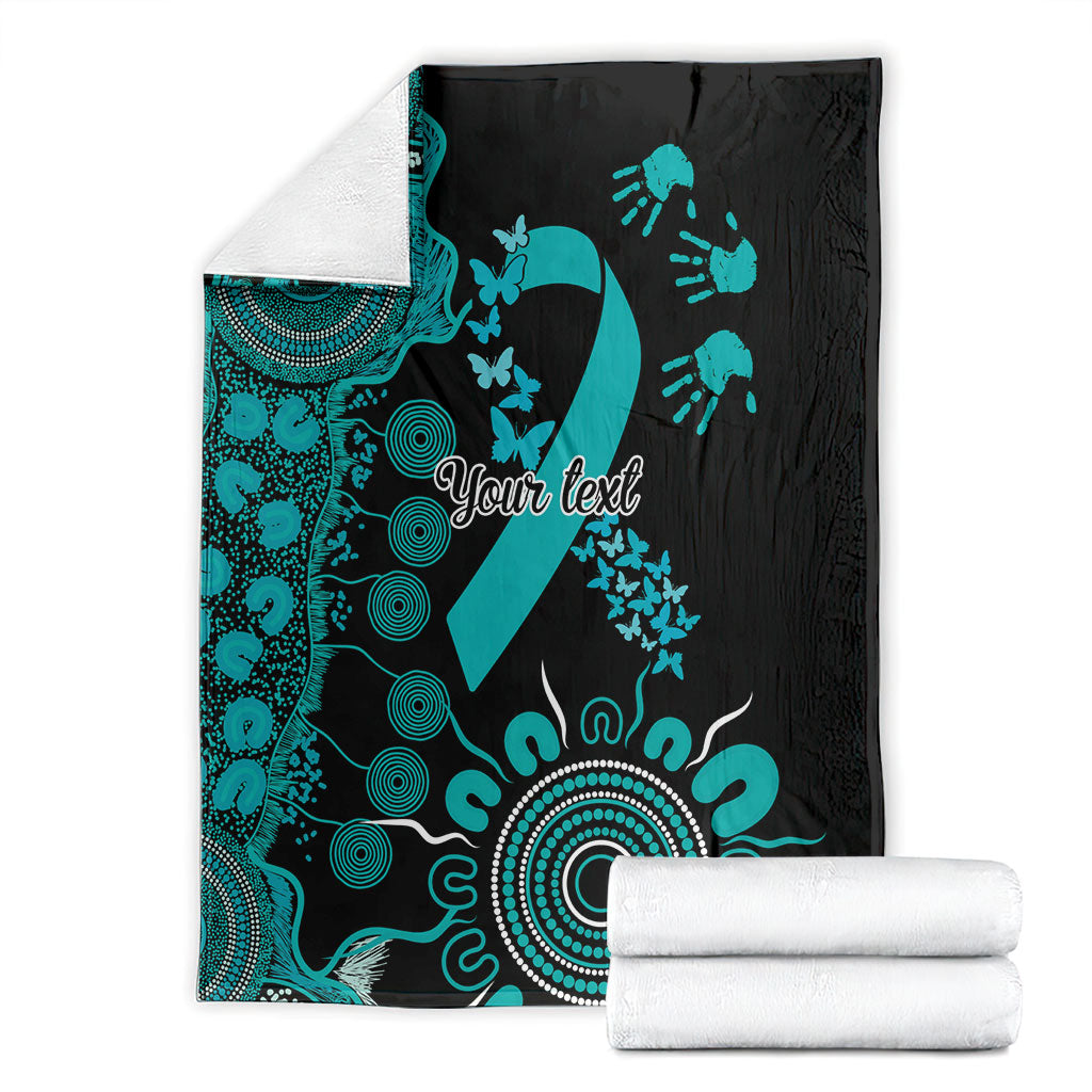Australia PTSD Support Healing From Trauma Personalised Blanket Aboriginal Ribbon Dot Painting
