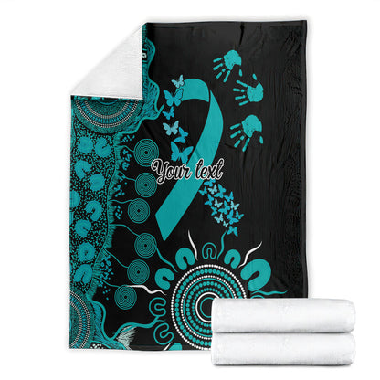 Australia PTSD Support Healing From Trauma Personalised Blanket Aboriginal Ribbon Dot Painting