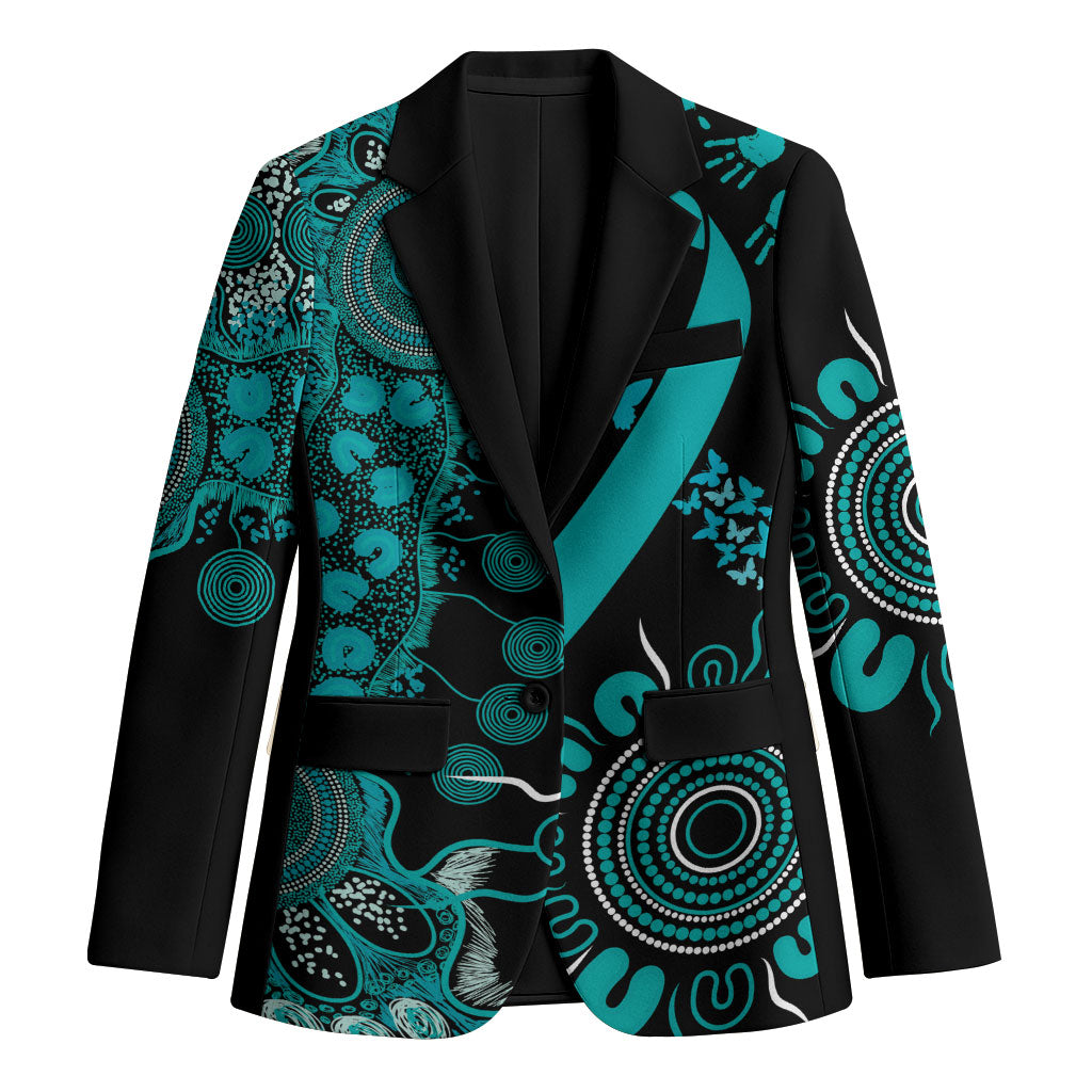 Australia PTSD Support Healing From Trauma Personalised Blazer Aboriginal Ribbon Dot Painting