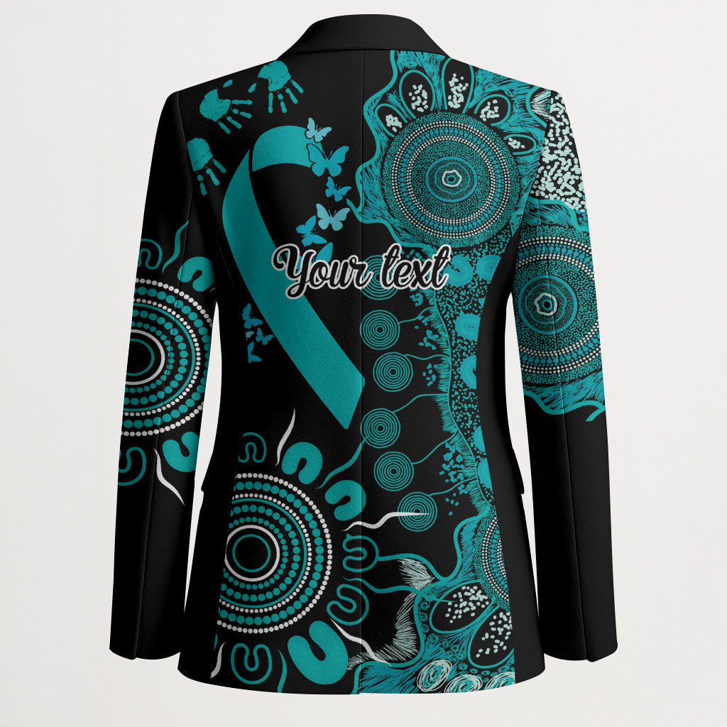Australia PTSD Support Healing From Trauma Personalised Blazer Aboriginal Ribbon Dot Painting