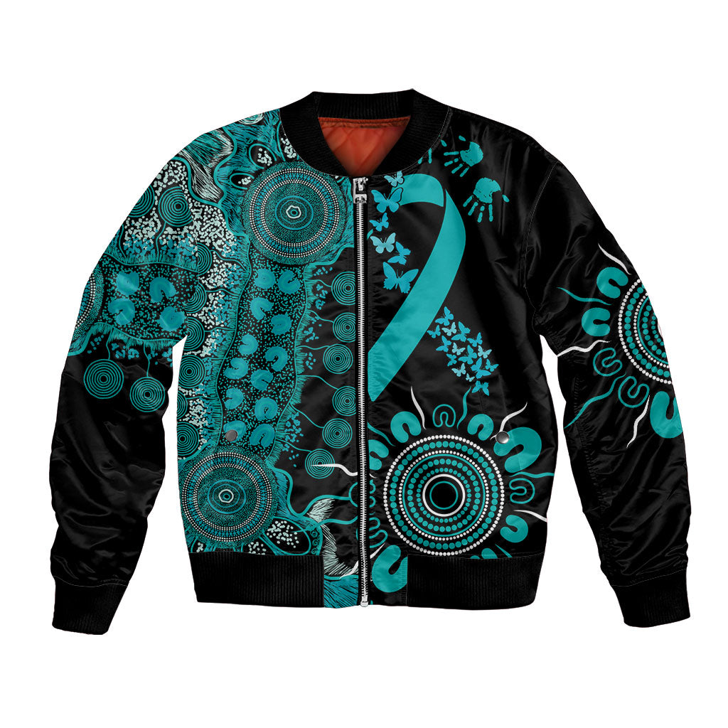 Australia PTSD Support Healing From Trauma Personalised Bomber Jacket Aboriginal Ribbon Dot Painting