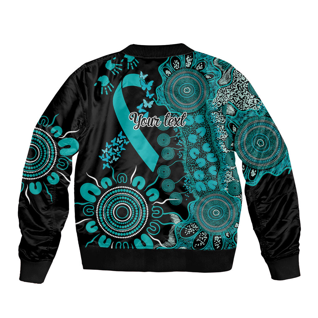 Australia PTSD Support Healing From Trauma Personalised Bomber Jacket Aboriginal Ribbon Dot Painting