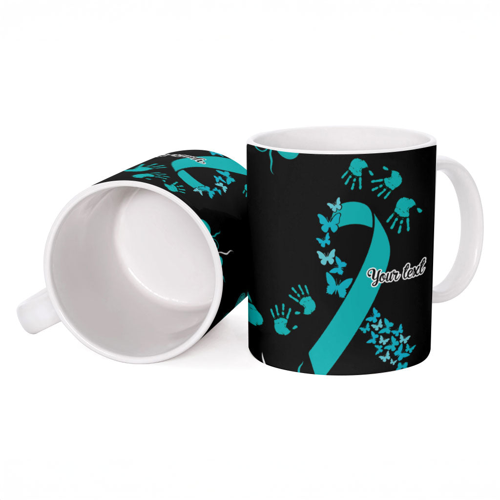 Australia PTSD Support Healing From Trauma Personalised Ceramic Mug Aboriginal Ribbon Dot Painting
