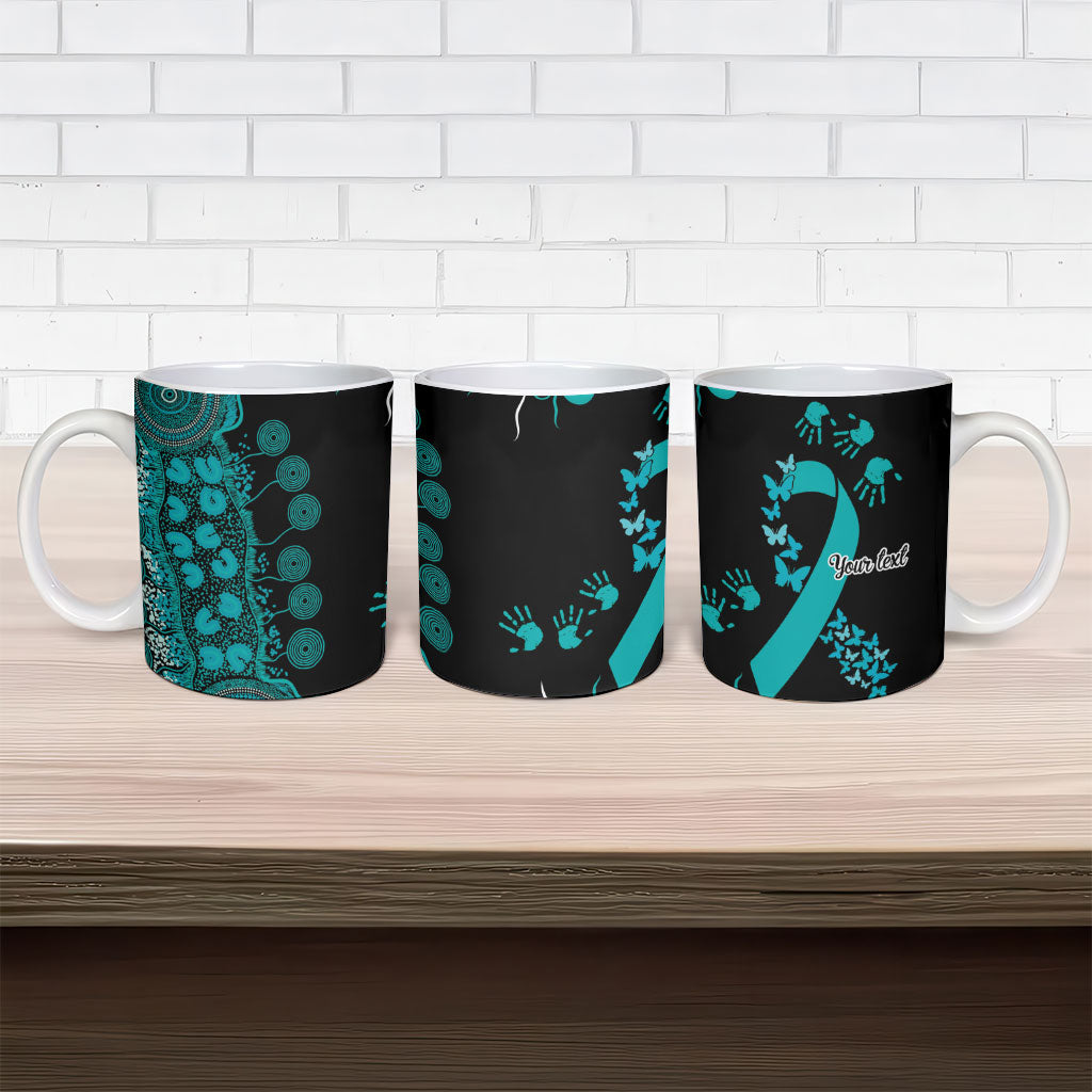 Australia PTSD Support Healing From Trauma Personalised Ceramic Mug Aboriginal Ribbon Dot Painting