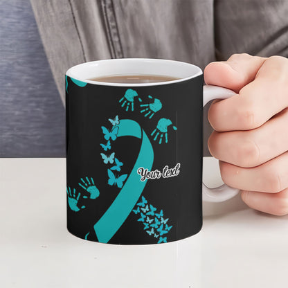 Australia PTSD Support Healing From Trauma Personalised Ceramic Mug Aboriginal Ribbon Dot Painting