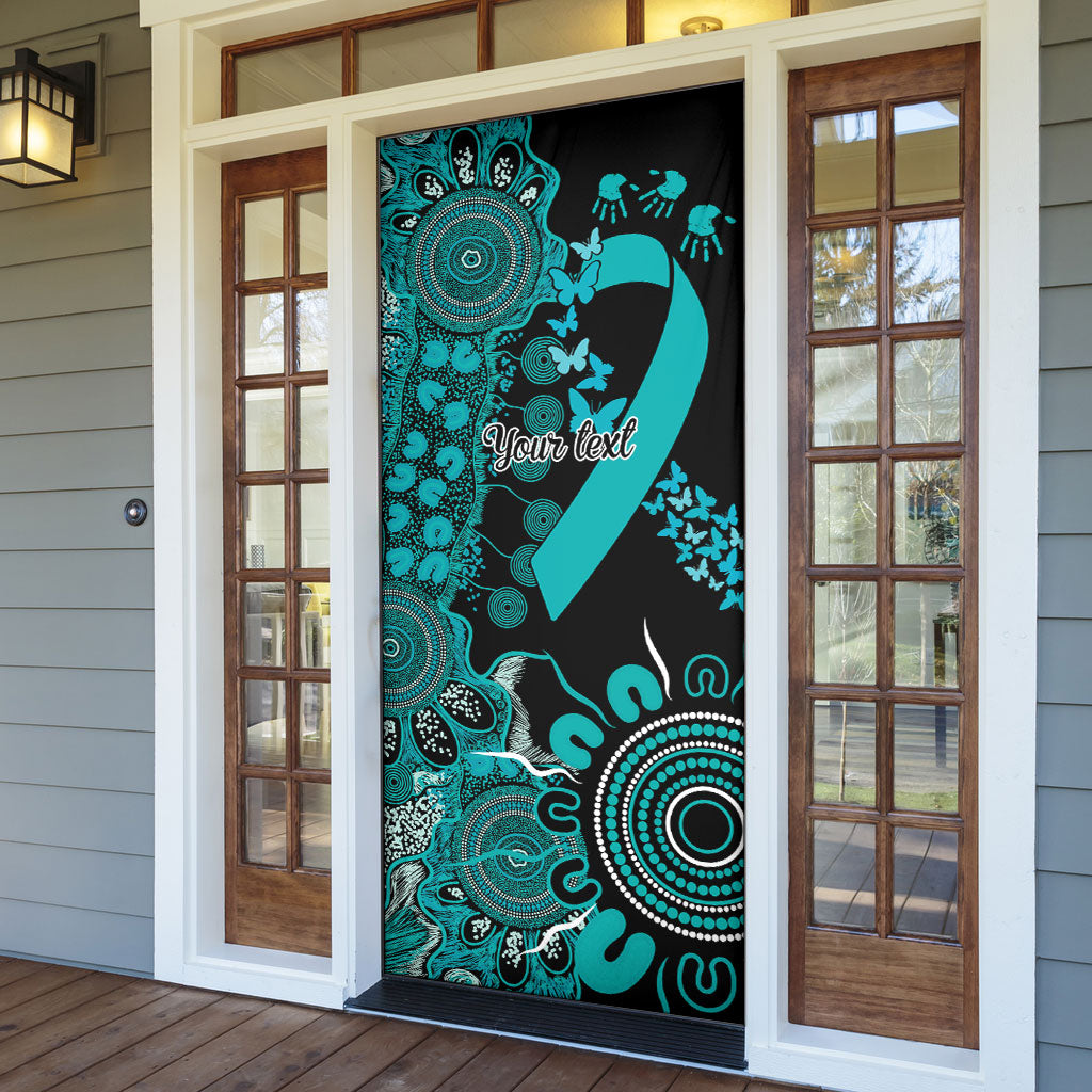 Australia PTSD Support Healing From Trauma Personalised Door Cover Aboriginal Ribbon Dot Painting