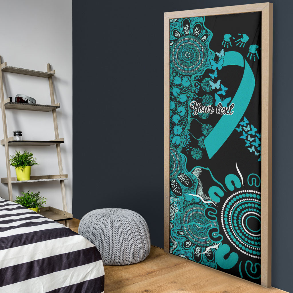 Australia PTSD Support Healing From Trauma Personalised Door Cover Aboriginal Ribbon Dot Painting