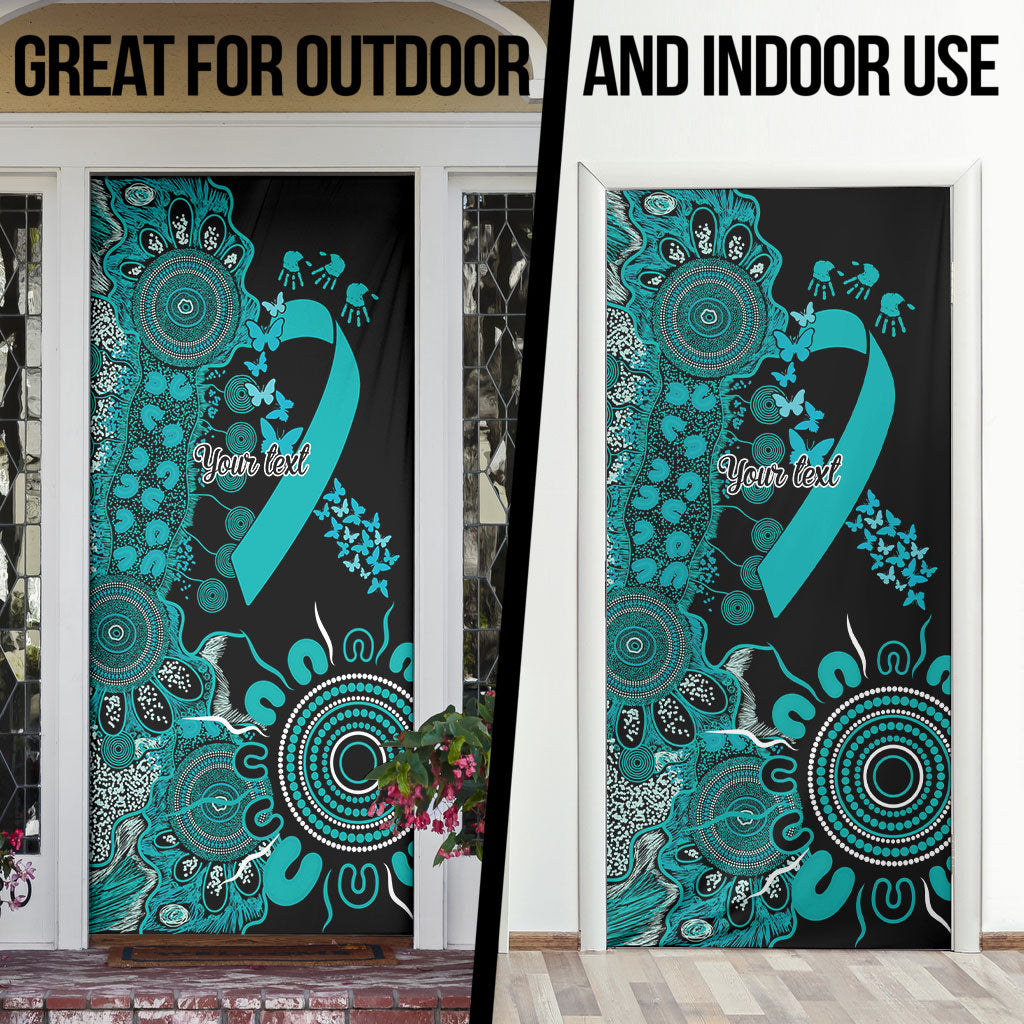 Australia PTSD Support Healing From Trauma Personalised Door Cover Aboriginal Ribbon Dot Painting