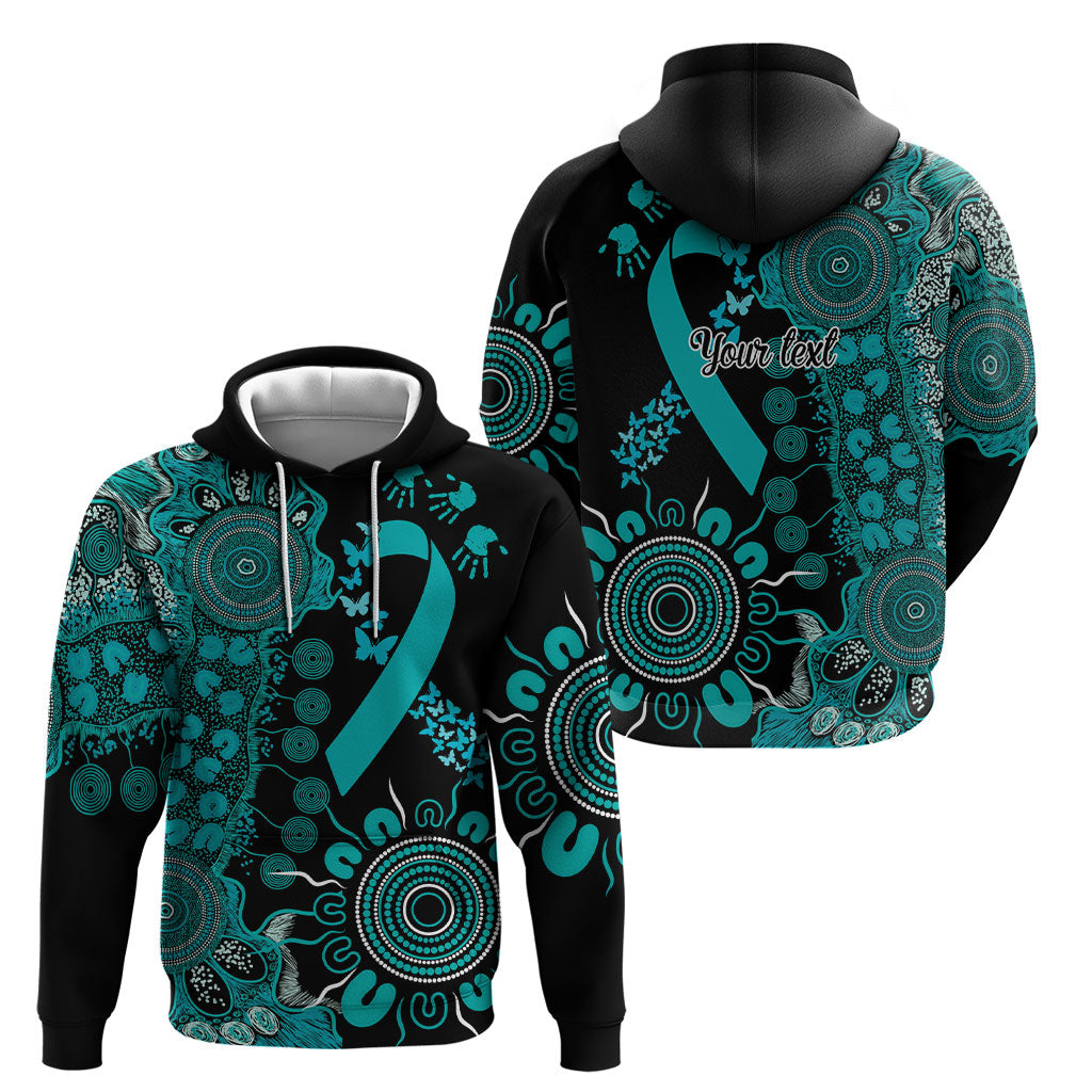 Australia PTSD Support Healing From Trauma Personalised Hoodie Aboriginal Ribbon Dot Painting