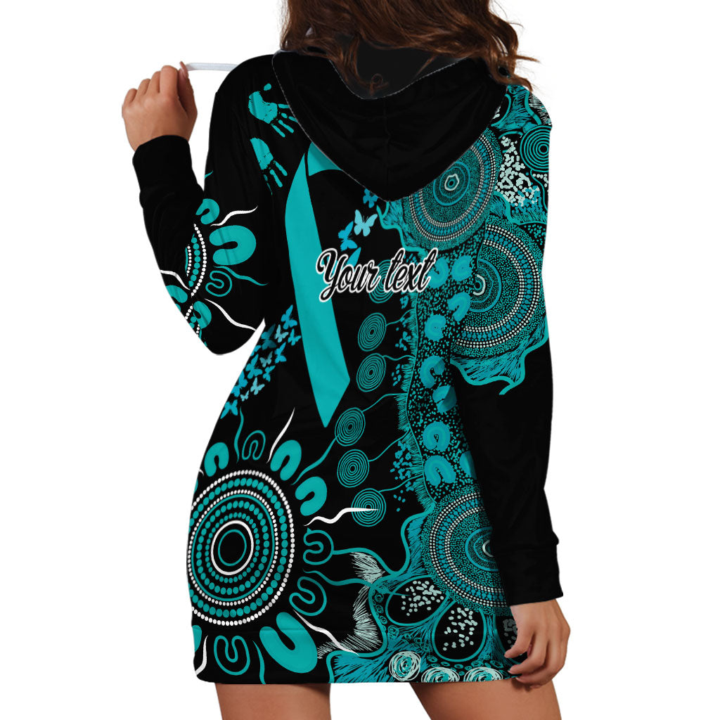 Australia PTSD Support Healing From Trauma Personalised Hoodie Dress Aboriginal Ribbon Dot Painting