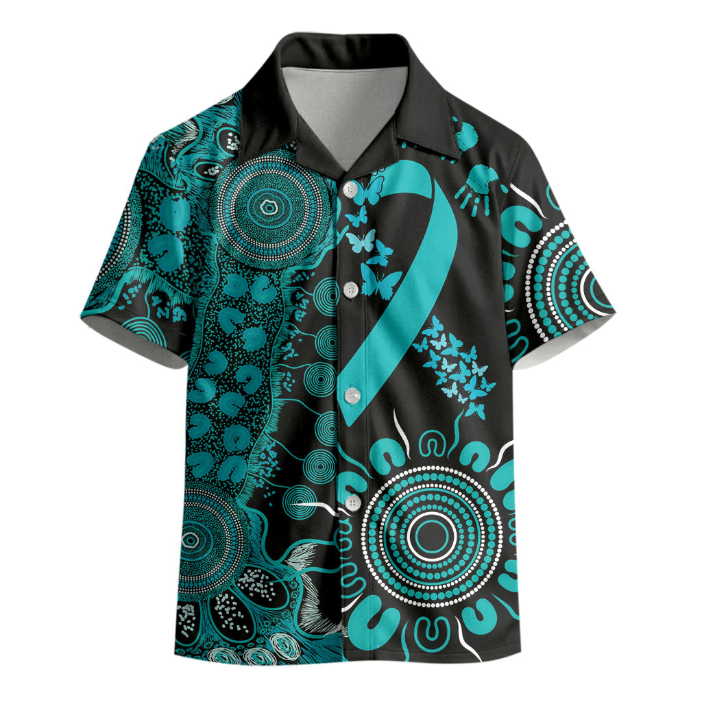 Australia PTSD Support Healing From Trauma Personalised Kid Hawaiian Shirt Aboriginal Ribbon Dot Painting