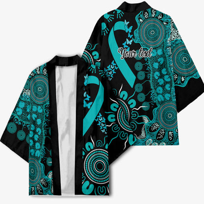 Australia PTSD Support Healing From Trauma Personalised Kimono Aboriginal Ribbon Dot Painting