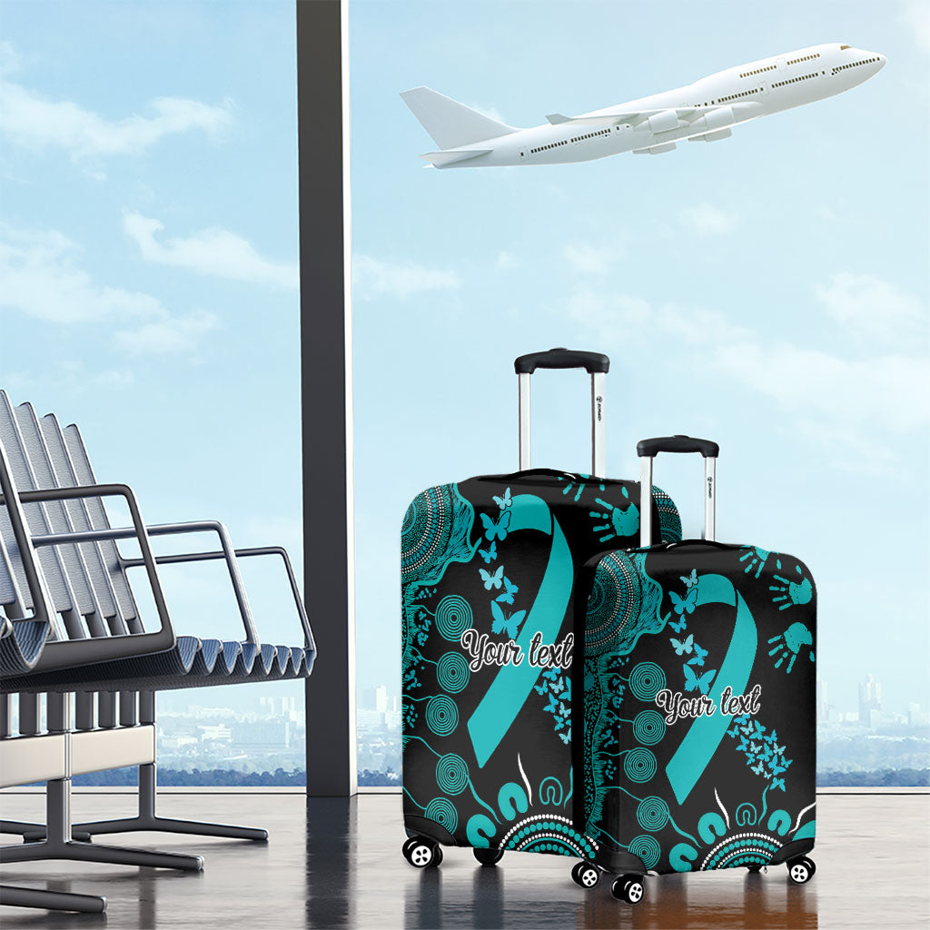 Australia PTSD Support Healing From Trauma Personalised Luggage Cover Aboriginal Ribbon Dot Painting