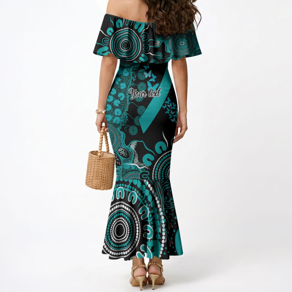 Australia PTSD Support Healing From Trauma Personalised Mermaid Dress Aboriginal Ribbon Dot Painting