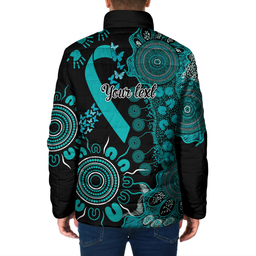 Australia PTSD Support Healing From Trauma Personalised Padded Jacket Aboriginal Ribbon Dot Painting