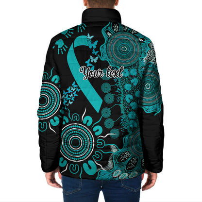 Australia PTSD Support Healing From Trauma Personalised Padded Jacket Aboriginal Ribbon Dot Painting