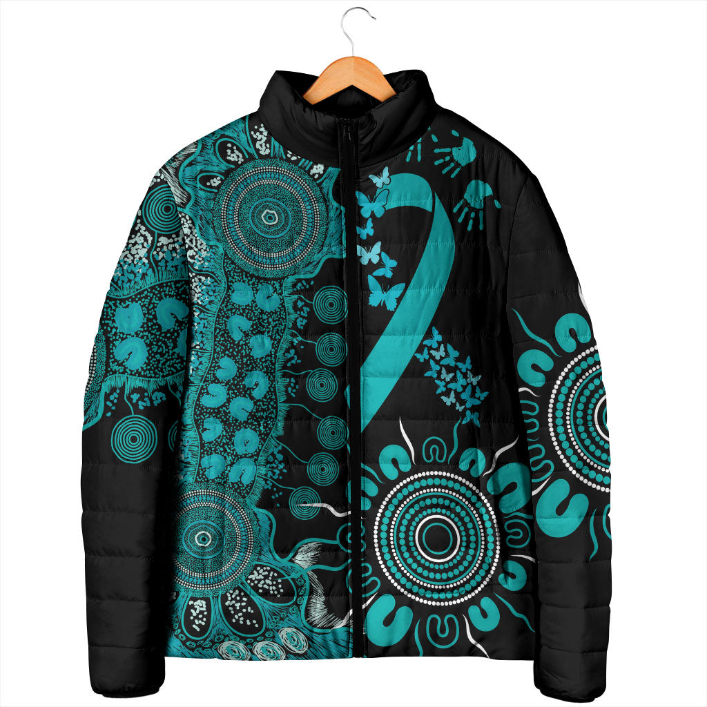 Australia PTSD Support Healing From Trauma Personalised Padded Jacket Aboriginal Ribbon Dot Painting