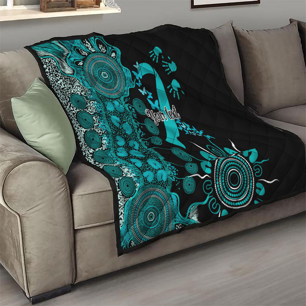 Australia PTSD Support Healing From Trauma Personalised Quilt Aboriginal Ribbon Dot Painting