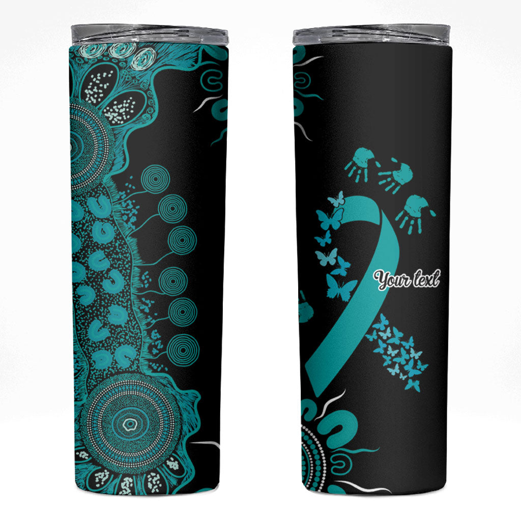 Australia PTSD Support Healing From Trauma Personalised Skinny Tumbler Aboriginal Ribbon Dot Painting
