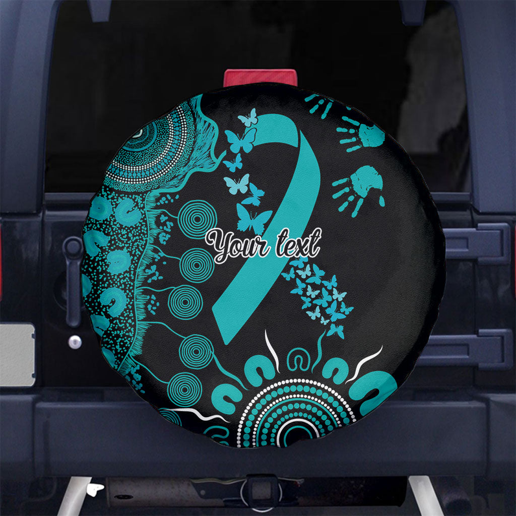Australia PTSD Support Healing From Trauma Personalised Spare Tire Cover Aboriginal Ribbon Dot Painting