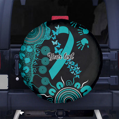 Australia PTSD Support Healing From Trauma Personalised Spare Tire Cover Aboriginal Ribbon Dot Painting