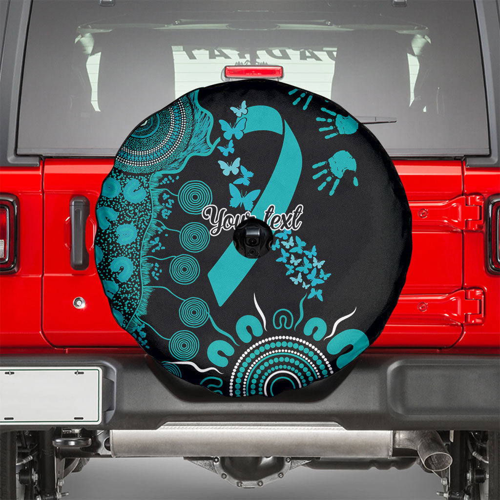 Australia PTSD Support Healing From Trauma Personalised Spare Tire Cover Aboriginal Ribbon Dot Painting