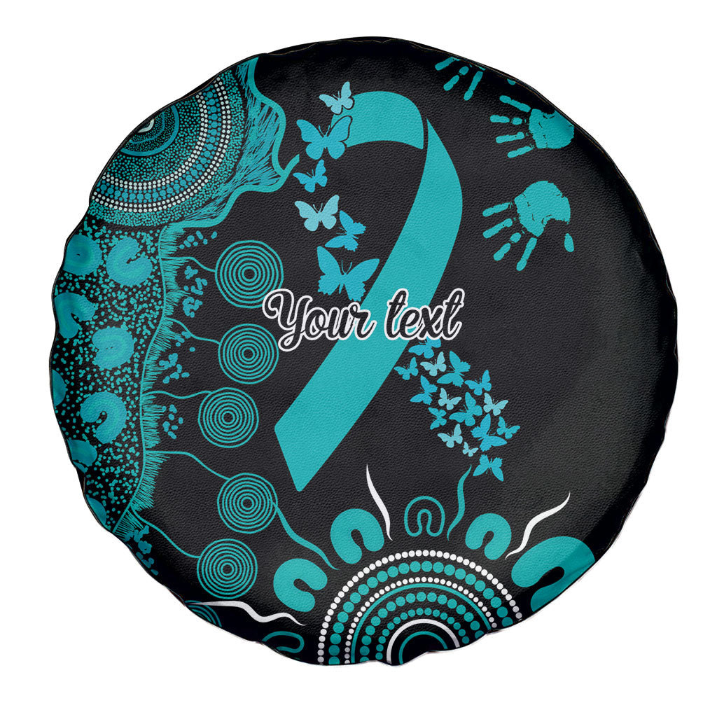 Australia PTSD Support Healing From Trauma Personalised Spare Tire Cover Aboriginal Ribbon Dot Painting