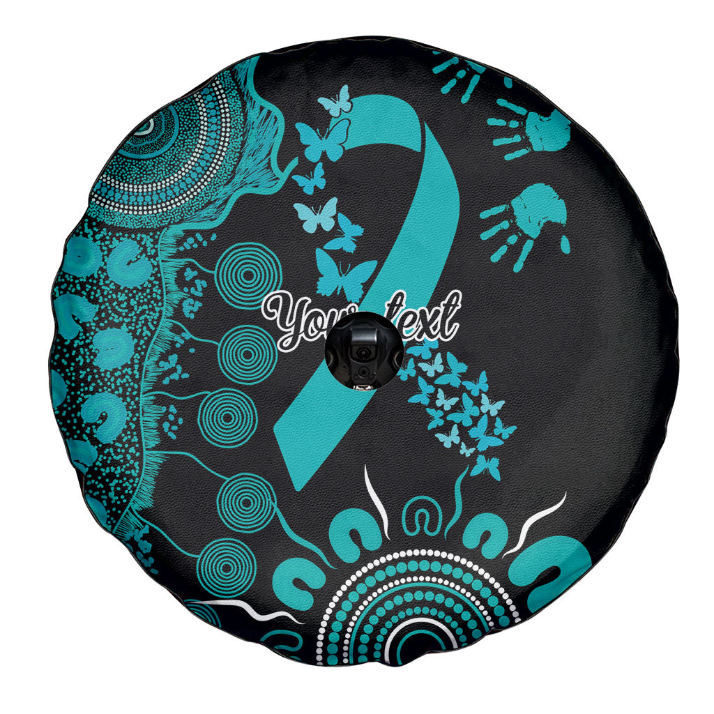 Australia PTSD Support Healing From Trauma Personalised Spare Tire Cover Aboriginal Ribbon Dot Painting