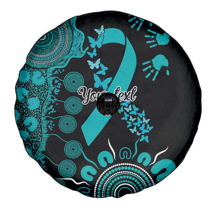 Australia PTSD Support Healing From Trauma Personalised Spare Tire Cover Aboriginal Ribbon Dot Painting