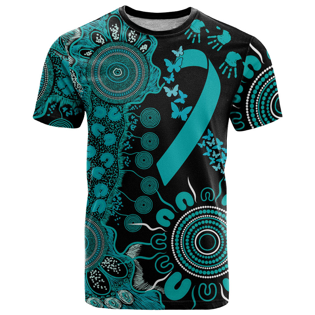 Australia PTSD Support Healing From Trauma Personalised T Shirt Aboriginal Ribbon Dot Painting