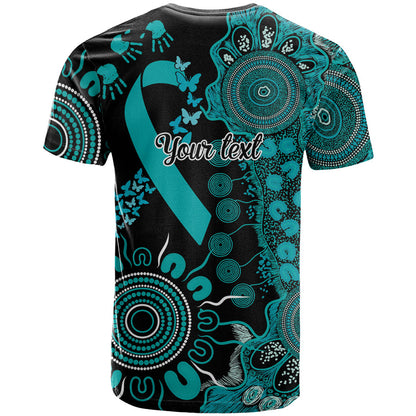 Australia PTSD Support Healing From Trauma Personalised T Shirt Aboriginal Ribbon Dot Painting