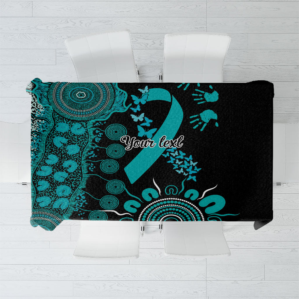 Australia PTSD Support Healing From Trauma Personalised Tablecloth Aboriginal Ribbon Dot Painting